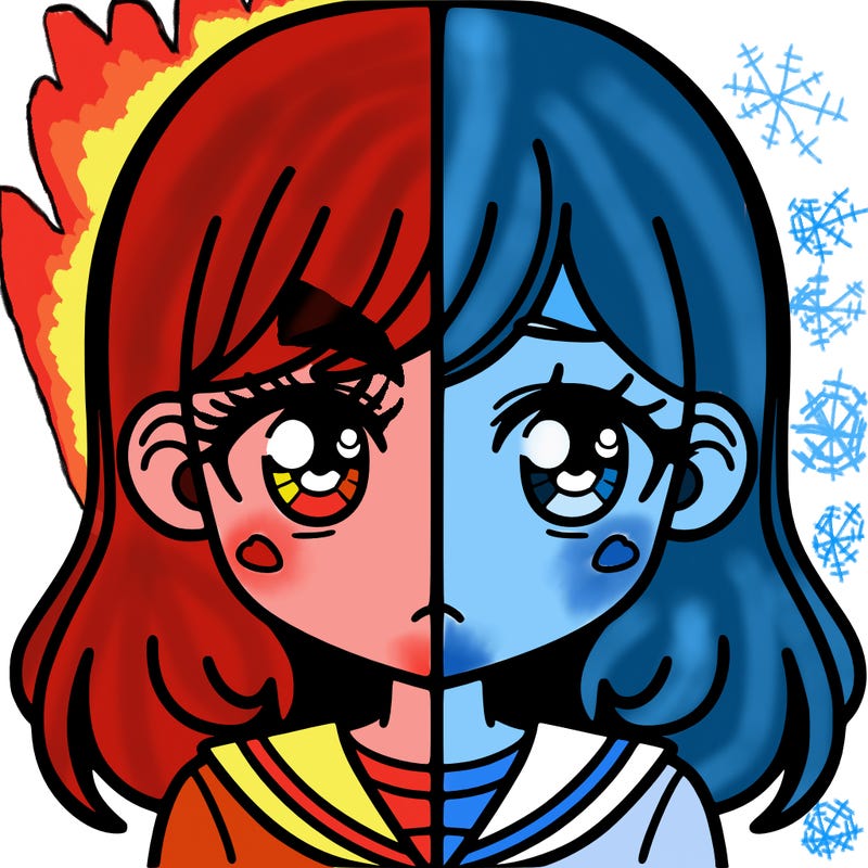 a split of a girl