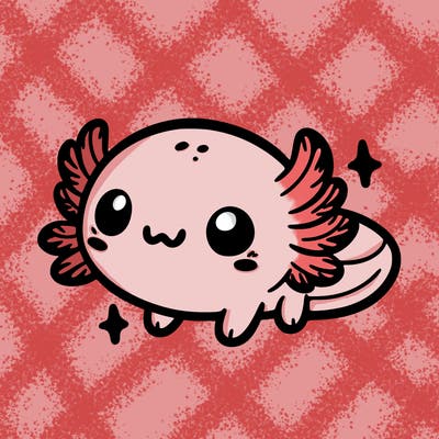 cute easy baby axolotl