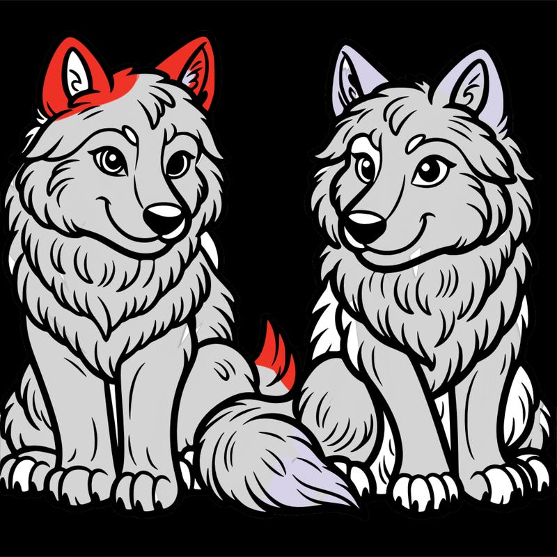 two wolves