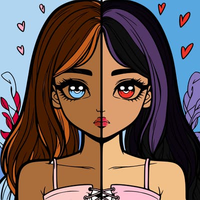 realistic girl split