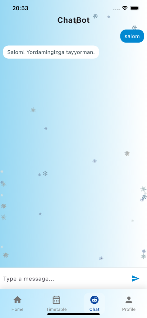 Interface de chat IA do aplicativo estudantil OXU mostrando uma conversa