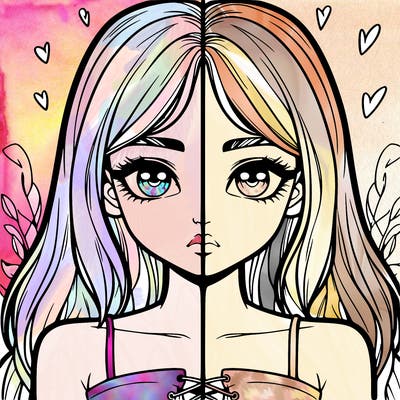 realistic girl split