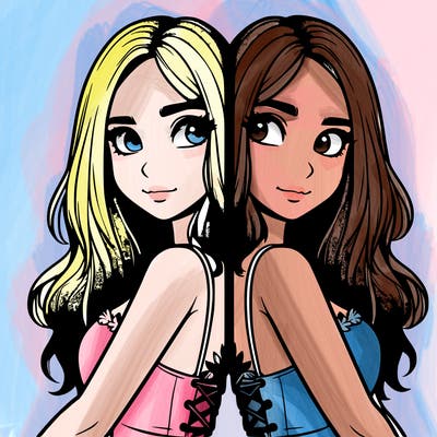 a realistic girl split