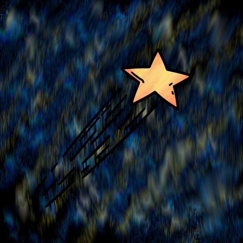 a shooting star in the sky