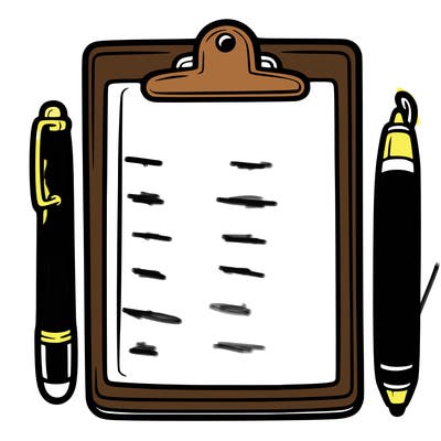 blank clip board with pen