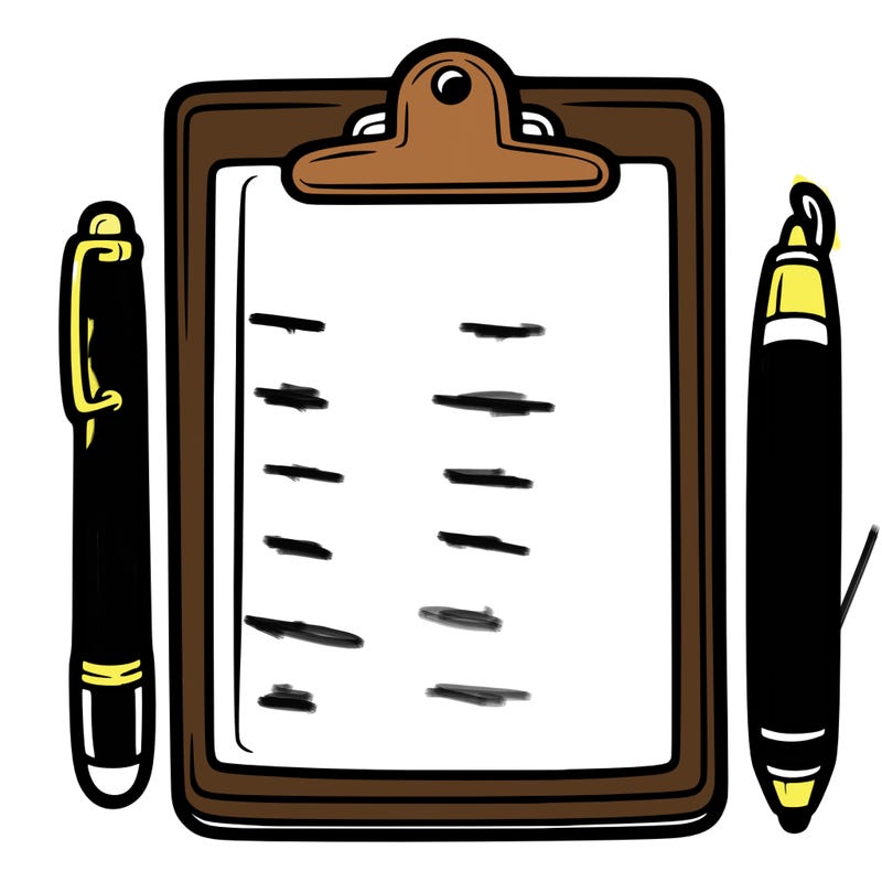 blank clip board with pen