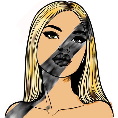 realistic woman with full lips