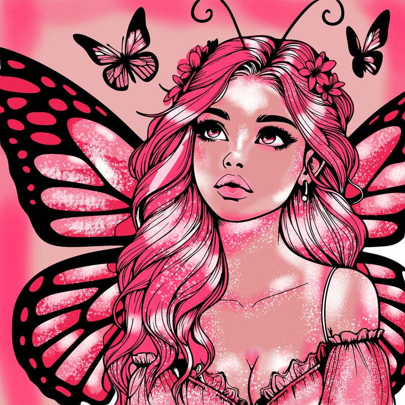 butterfly fairy realistic girl