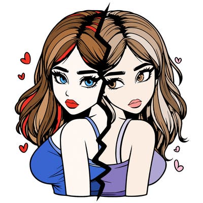 realistic girl split