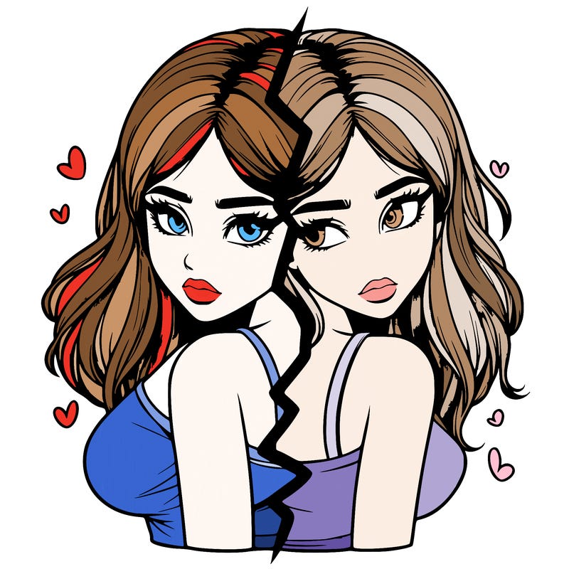 realistic girl split