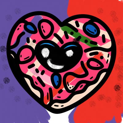 heart donut