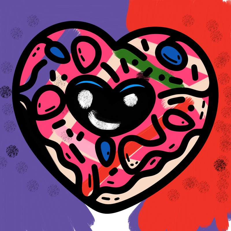 heart donut