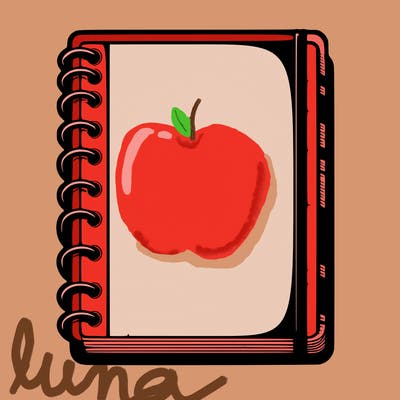 blank, realistic notebook