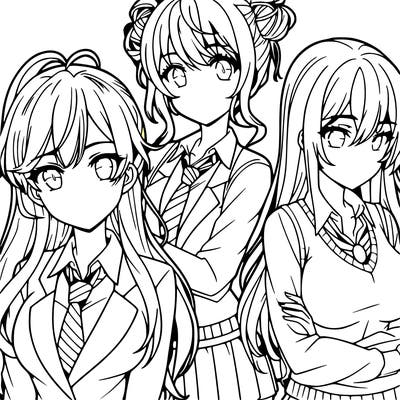 anime girls teenagers