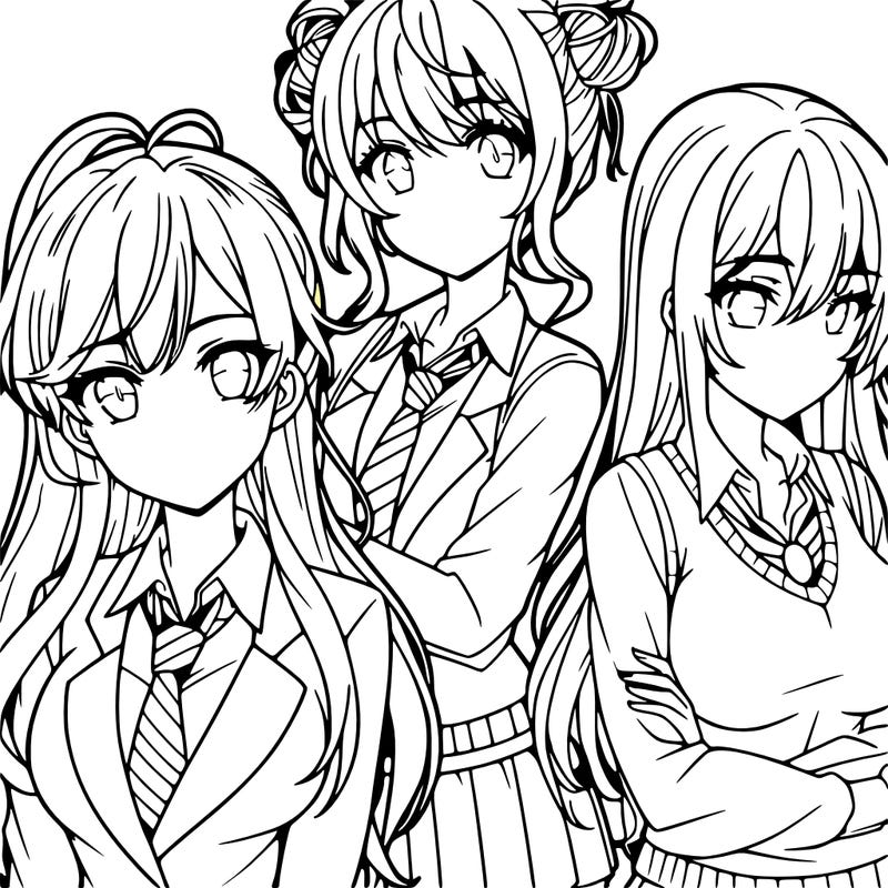 anime girls teenagers