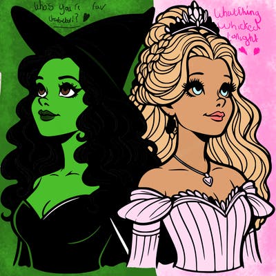 'elphaba and glinda (realistic)