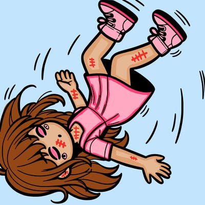 girl falling