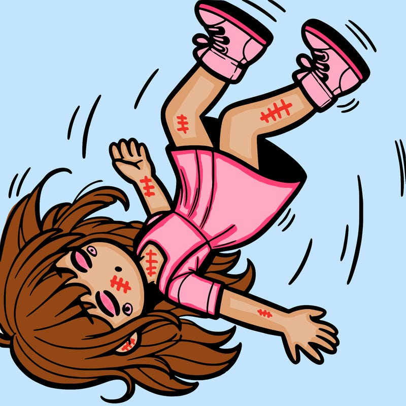 girl falling