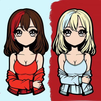 realistic girl split