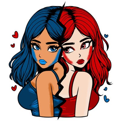 realistic girl split