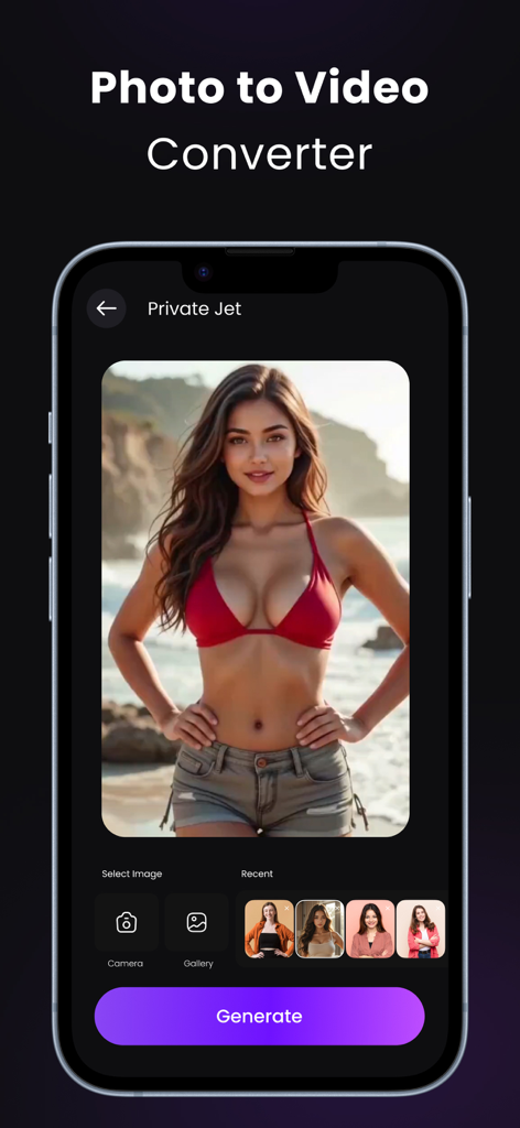 AI Video Generator: TrendVideo - The TrendVideo app interface for converting photos into AI generated videos
