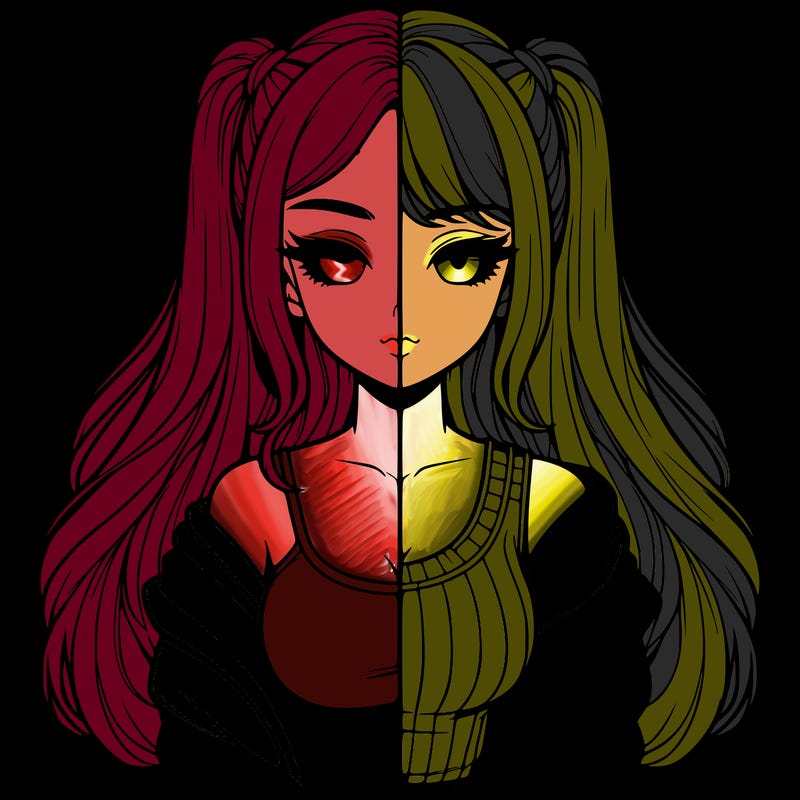 realistic girl split