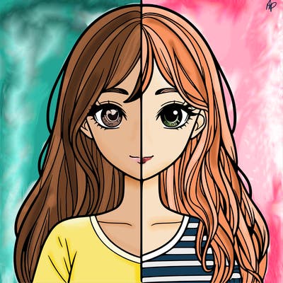 realistic girl split