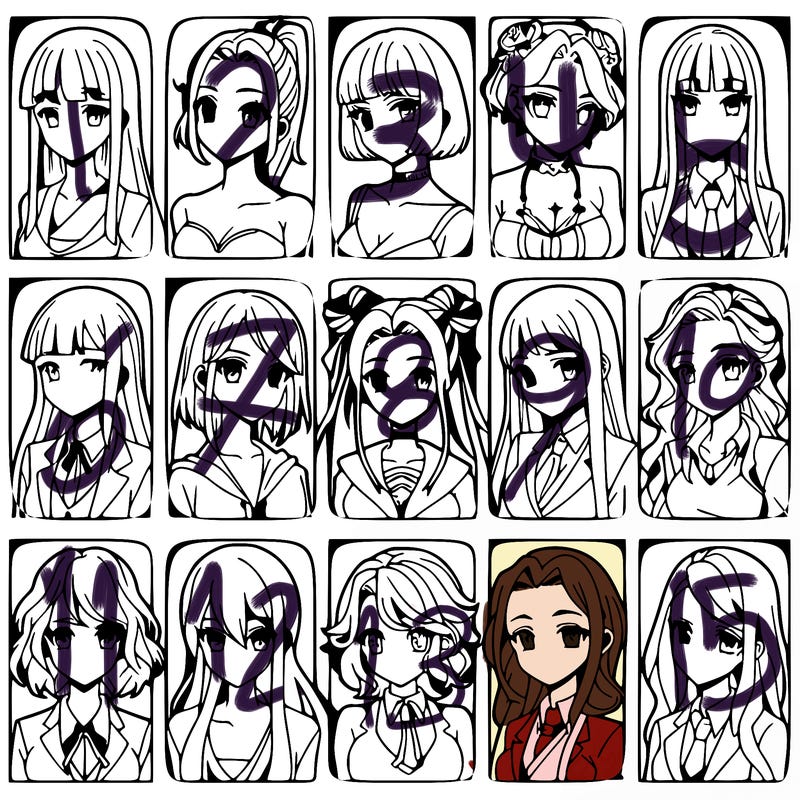 girls that look diffrent anime
