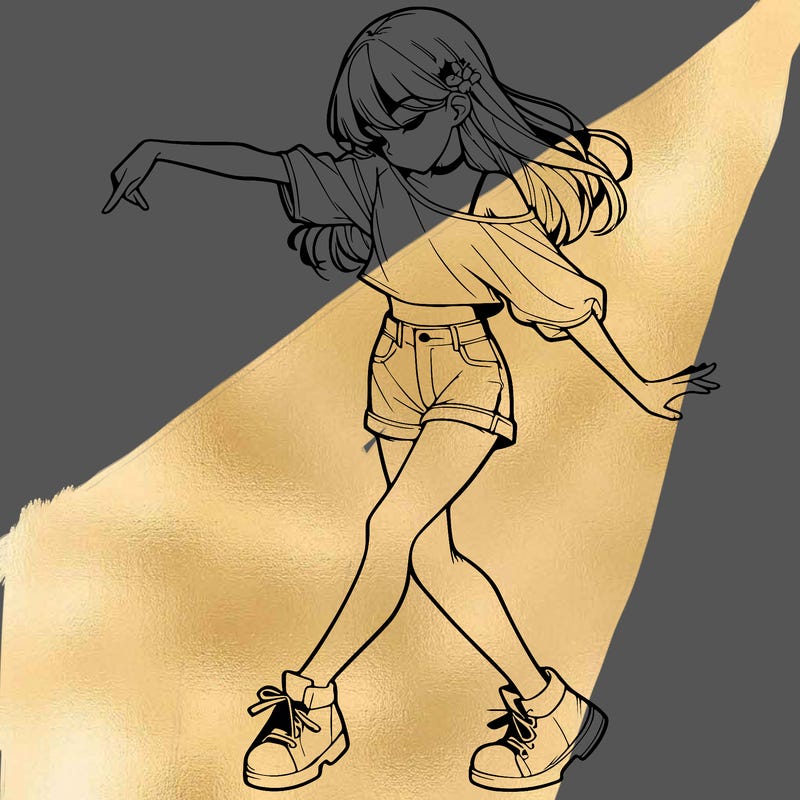 realistic girl danceing