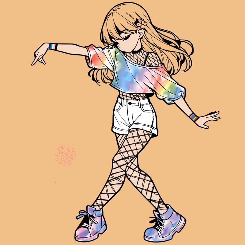 realistic girl danceing