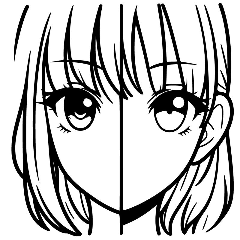 half face anime