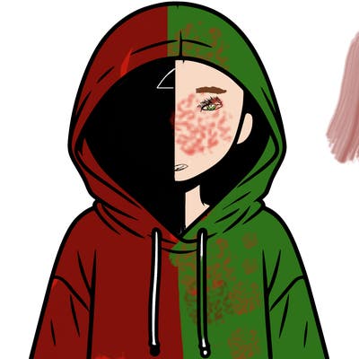 faceless girl in hoodie