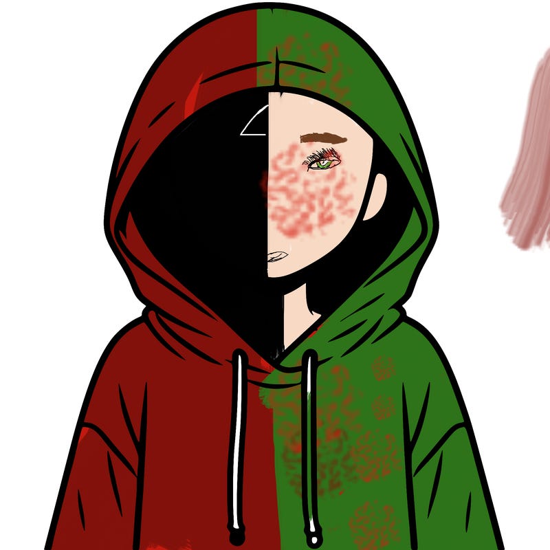 faceless girl in hoodie