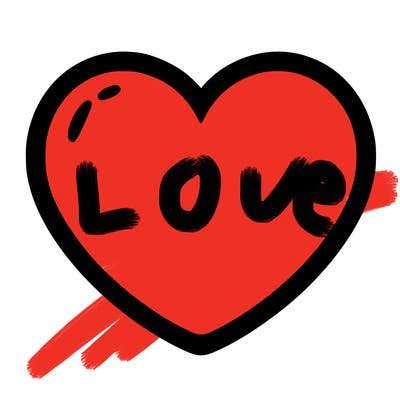 a blank heart