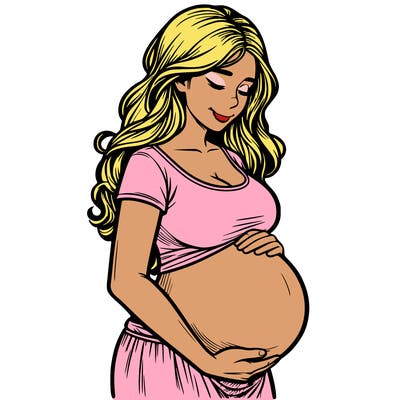 woman heavily pregnant realistic