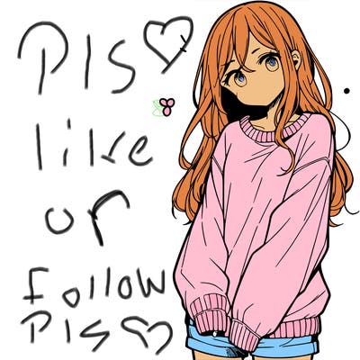 manga teen girl  in a sweater and baggy pants