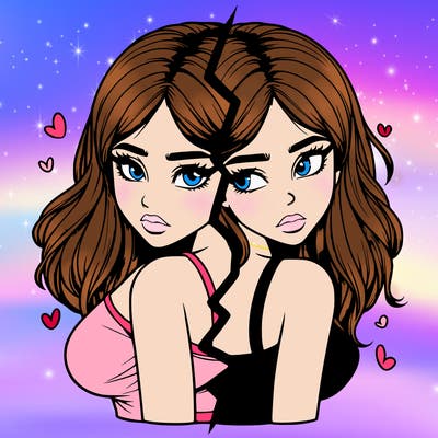 realistic girl split