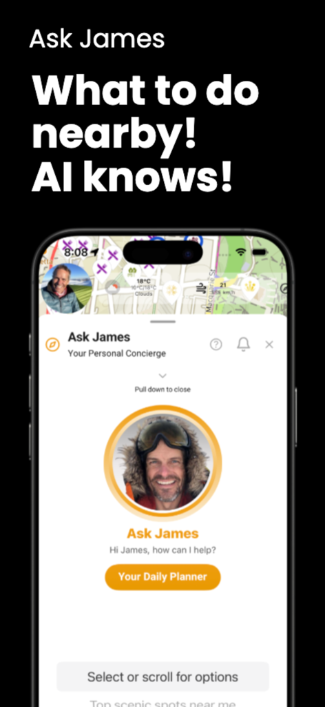 Explore by JAX - Ask James AI personal concierge in the Explore by JAX travel app
