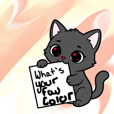 a small cat with a blank sheet of paper in its hand. the cat is sooooooo cute!