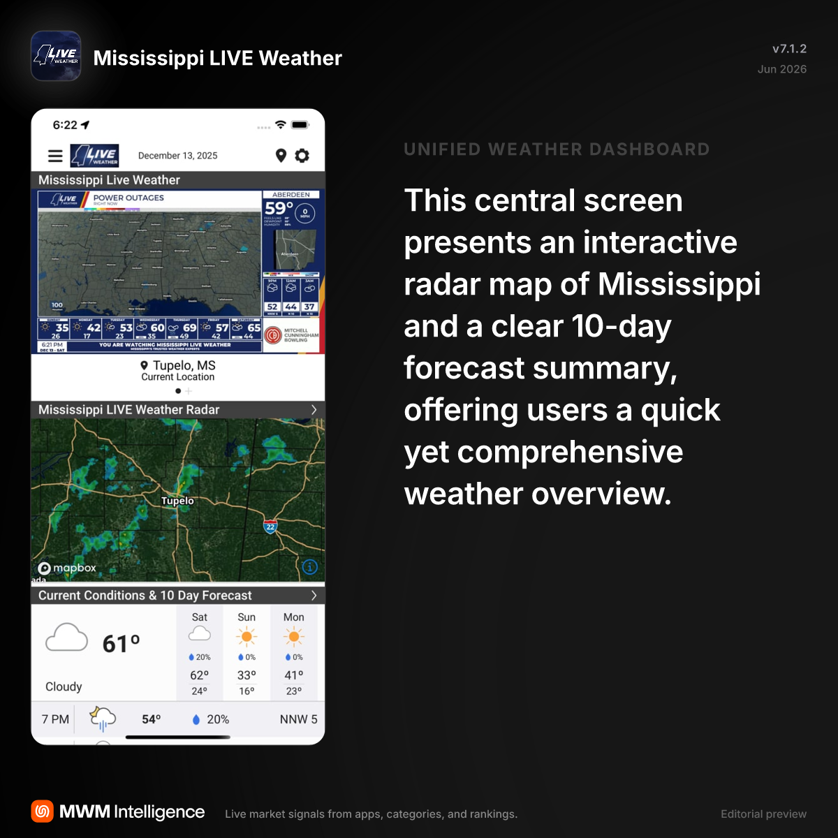 Mississippi LIVE Weather - Weather App | MWM