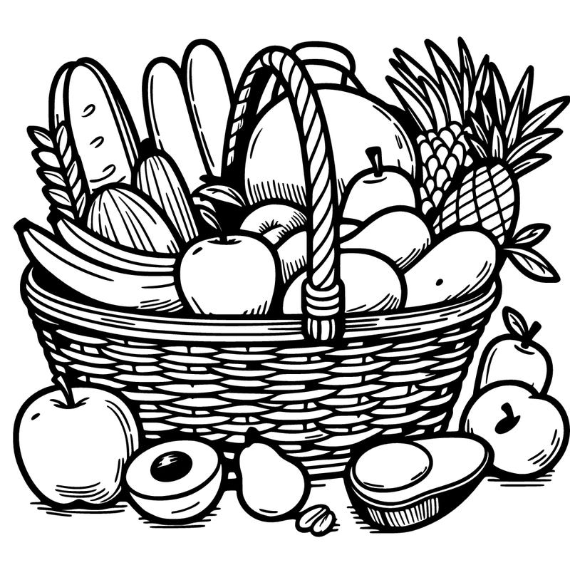 a basket if food