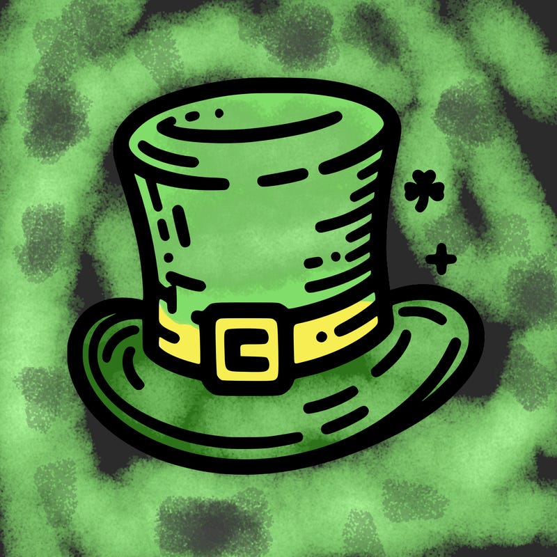 st patrick hat with thin lines