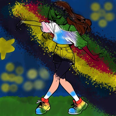 realistic girl danceing