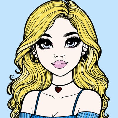 realistic pretty girl