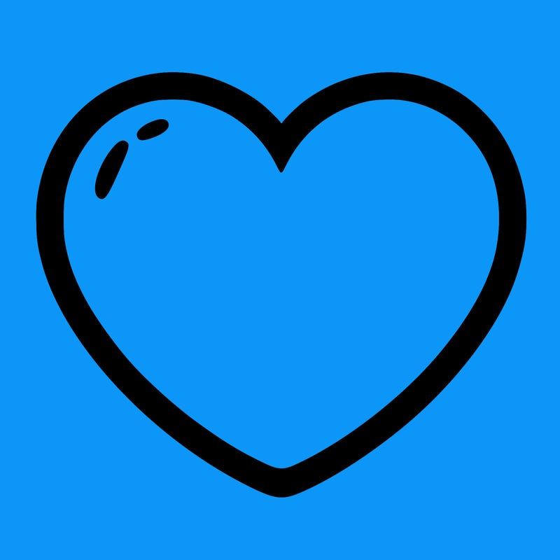 a blank heart