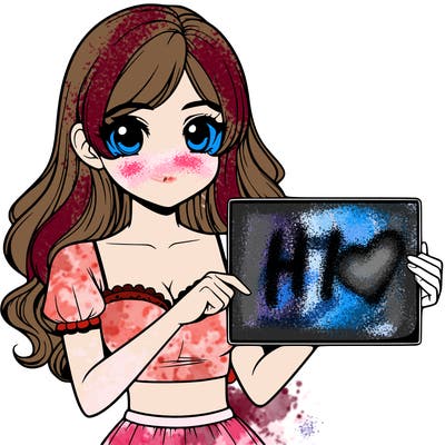 realistic pretty girl holding blank sign