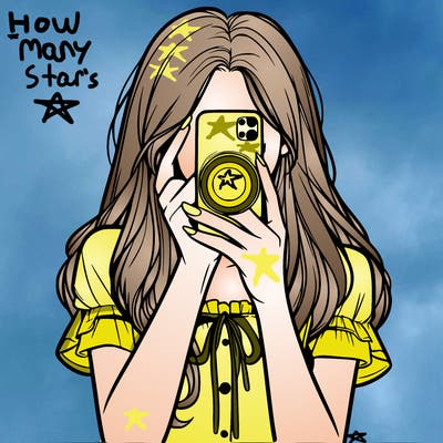 a realistic girl holding her phone taking pictures