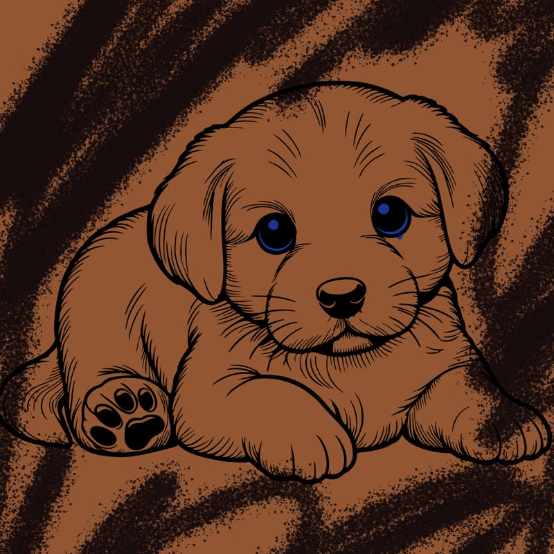 a cute realistic puppy