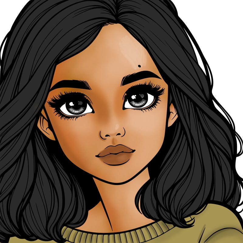 realistic girl whith cute eyes