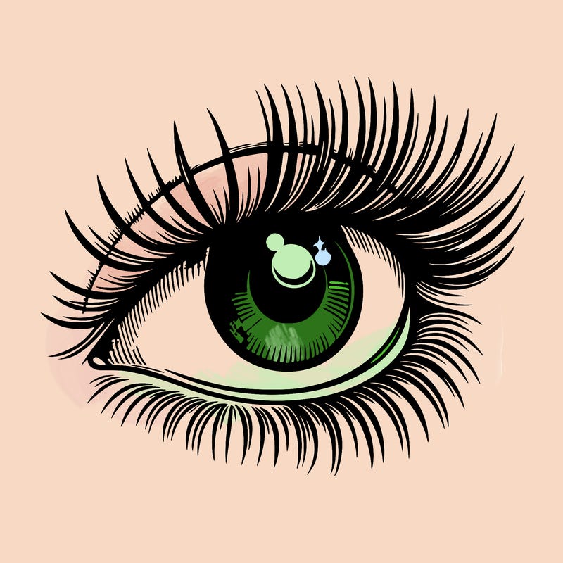 realistic eye long eylashes